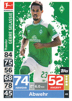 Theodor Gebre Selassie Werder Bremen 2018/19 Topps MA Bundesliga #48